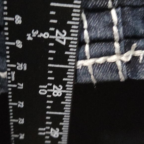 Maurices Bootcut Thick Stitch Embellished Jeans Sz 14 REG Y2K Distressed Bling - Picture 14 of 16